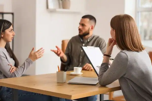 Image of couple access free mediation using family mediation voucher scheme Long Eaton